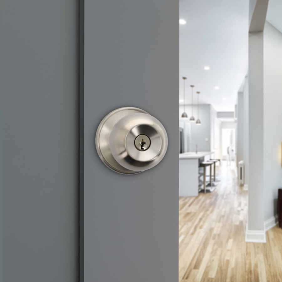 Cerradura pomo Ball con llave acero inoxidable 91160-032