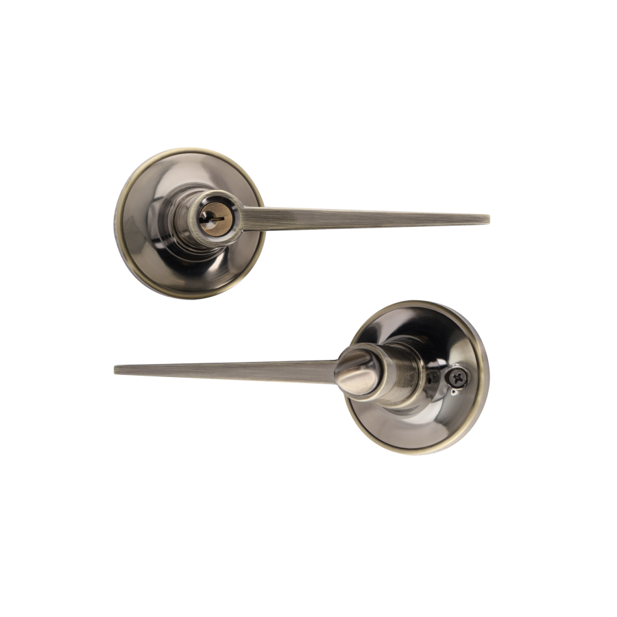 Cerradura manija Mateo con llave latón antiguo 91160-368
