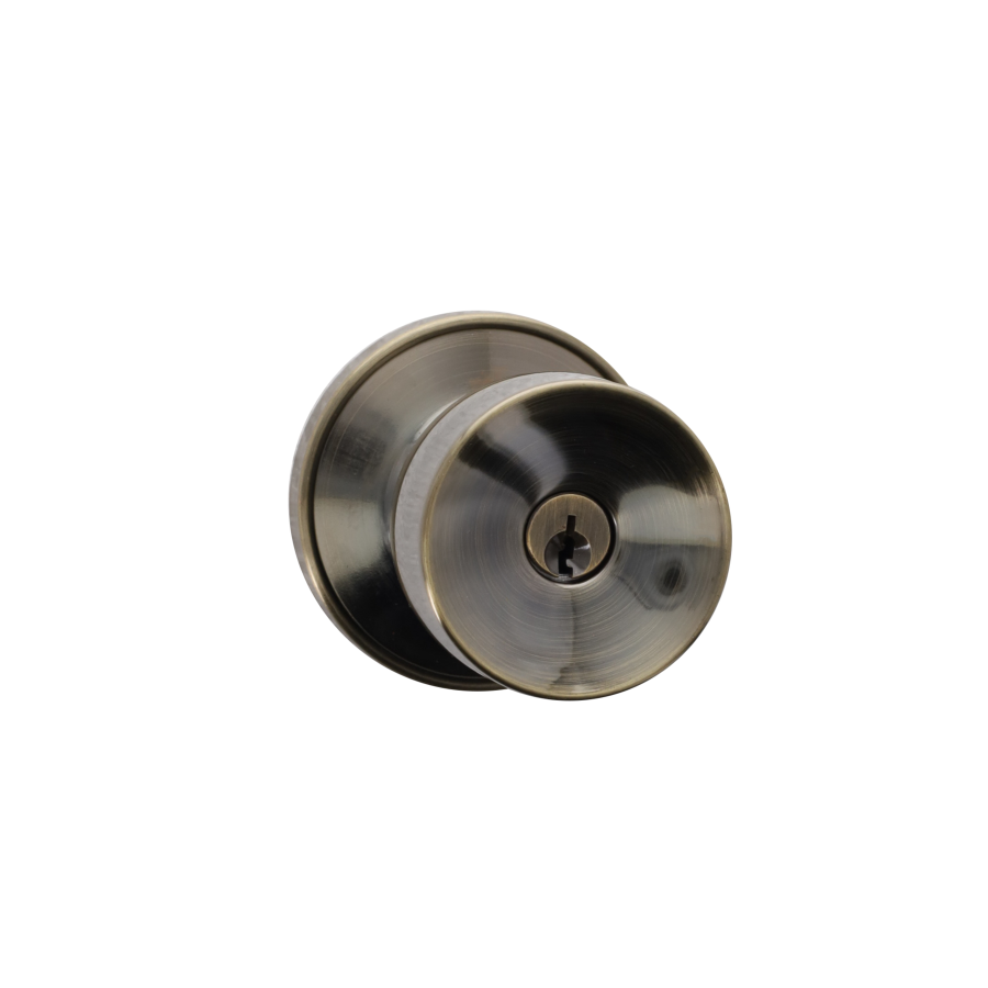 Cerradura pomo Tulip con llave lat&oacute;n antiguo
