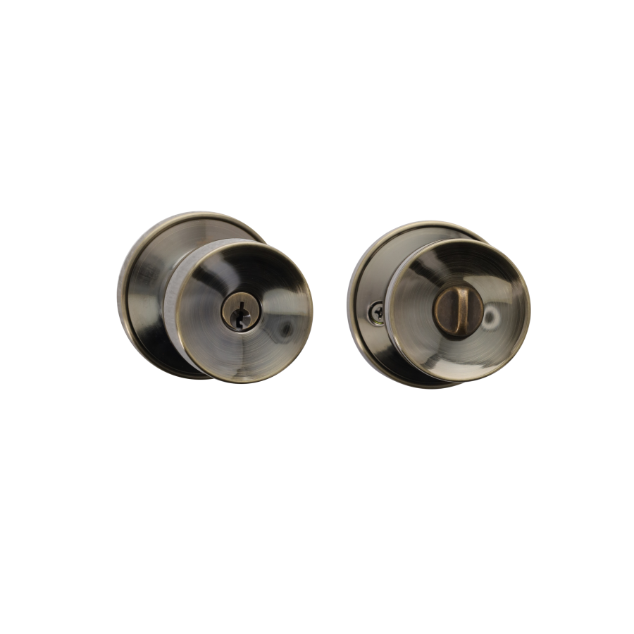 Cerradura pomo Tulip con llave latón antiguo 91160-021