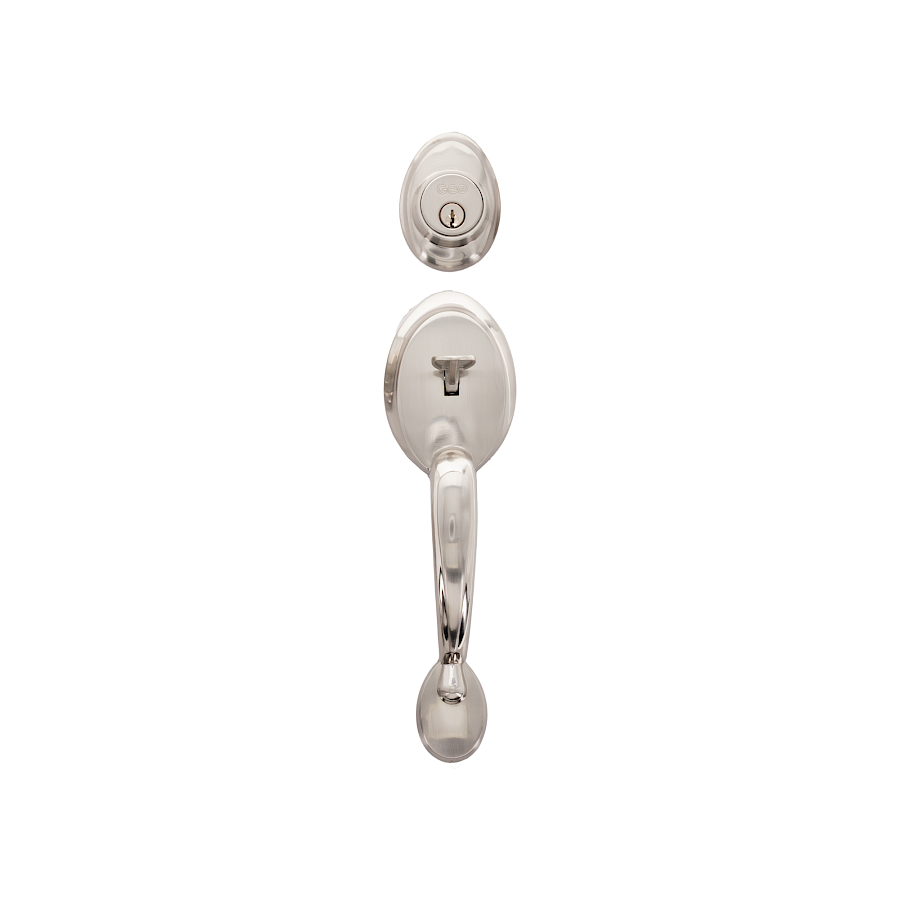 Cerradura para entrada principal Verona con cilindro sencillo níquel satín 92100-137