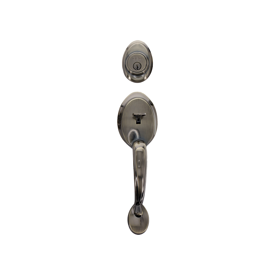 Cerradura para entrada principal Verona con cilindro sencillo latón antiguo 92100-139