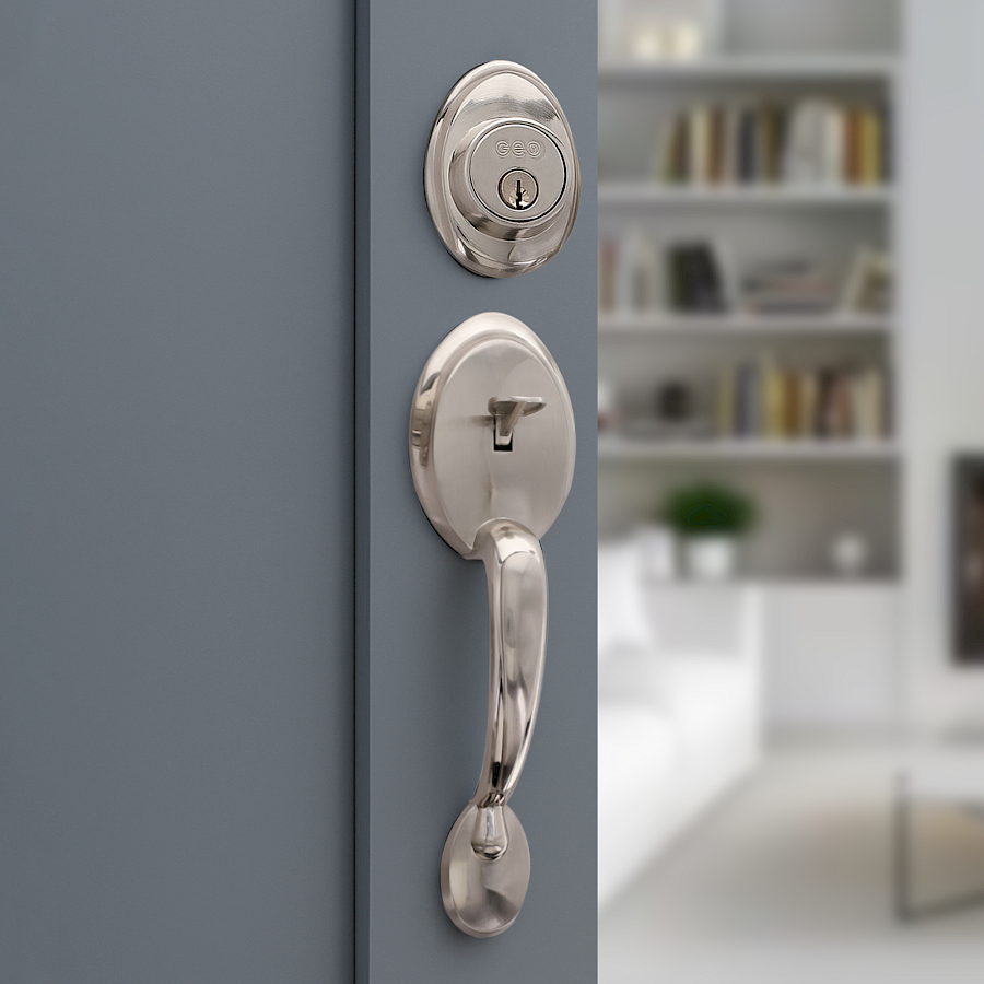 Cerradura para entrada principal Verona con cilindro sencillo latón antiguo 92100-139